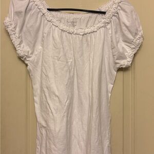 Philosophy White Ruffled Blouse